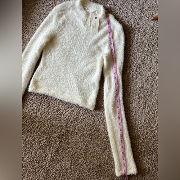 NWT ANTHROPOLOGIE Stellah Beige Lurex Cropped Sweater Sz XXS - Picture 9 of 11